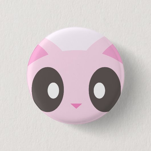 かわいい子猫のクローズアップ 缶バッジ (正面)