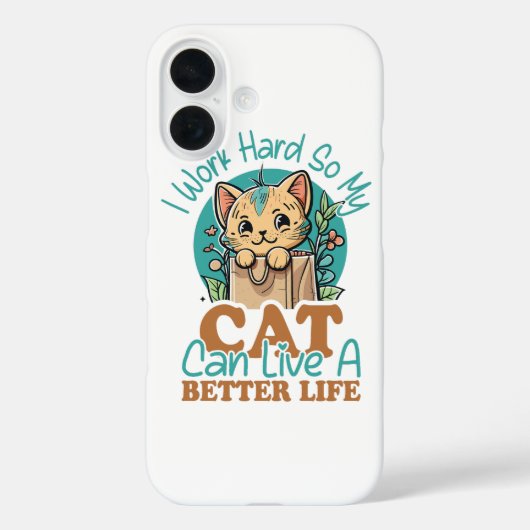 かわいい子猫のグラフィックと猫好きの引用 Case-Mate iPhoneケース (裏面)