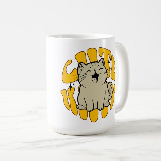 かわいい子猫のコーヒーマグ コーヒーマグカップ (正面右)