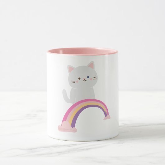 かわいい子猫のコーヒーマグ マグカップ (中央)
