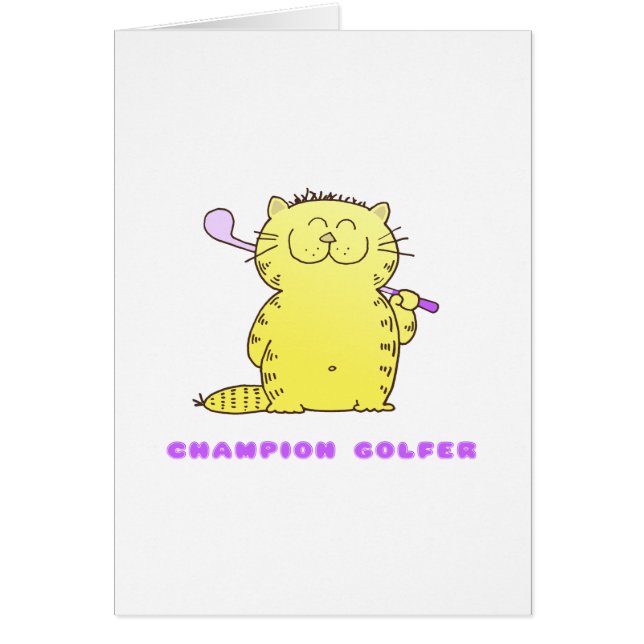 かわいい子猫のゴルファー (正面)