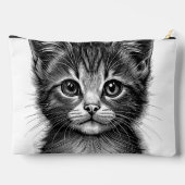 かわいい子猫のスケッチ名前 アクセサリーポーチ (裏面)