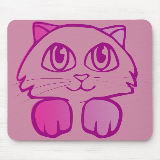 かわいい子猫のスケッチ マウスパッド (正面)