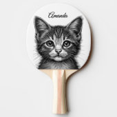 かわいい子猫のスケッチ|過去記事 卓球ラケット (裏面)