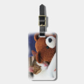 かわいい子猫のテディー・ベア ラゲッジタグ (正面縦)