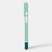 かわいい子猫のデザインが施された緑のiPhoneケース Case-Mate iPhoneケース (裏面 / 左)