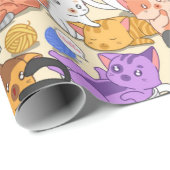 かわいい子猫のデザイン ラッピングペーパー (ロールコーナー)