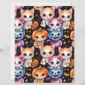 かわいい子猫のハロウィントリック・オア・トリートペーパー (正面)