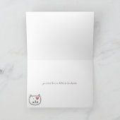 かわいい子猫のバレンタインデーの写真 シーズンカード (内部)