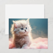 かわいい子猫のフラットホリデーカード シーズンカード (正面/裏面)