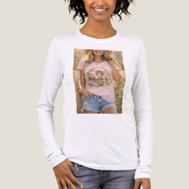かわいい子猫のフラワーグラフィック ガールズTシャツ トライブレンドTシャツ