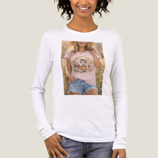 かわいい子猫のフラワーグラフィック ガールズTシャツ トライブレンドTシャツ