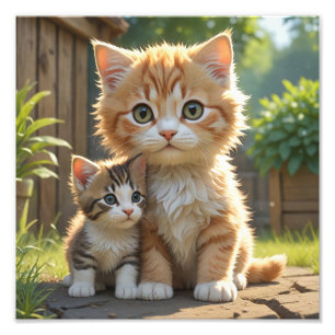 かわいい子猫のポスター フォトプリント