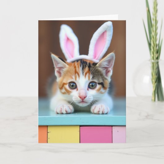 かわいい子猫のポートレートカード カード (正面)