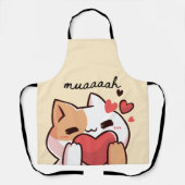 かわいい子猫のマウ アプロン エプロン (正面)
