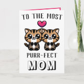 かわいい子猫のユーモアたっぷりお誕生日メッセージ サンキューカード (正面)