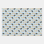 かわいい子猫のラッピング紙 ラッピングペーパーシート (正面)