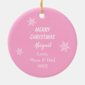 かわいい子猫のリース セラミックオーナメント (裏面)