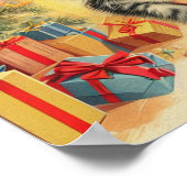 かわいい子猫のヴィンテージピン留め ポスター (角)