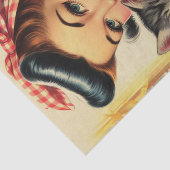 かわいい子猫のヴィンテージピン留め 薄葉紙 (詳細)