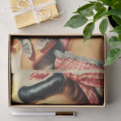 かわいい子猫のヴィンテージピン留め 薄葉紙 (ギフト)