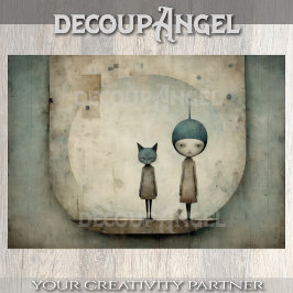 かわいい子猫の仲間 – デコページ –  薄葉紙