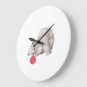 かわいい子猫の壁時計 ラージ壁時計 (傾斜)