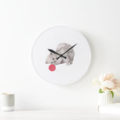 かわいい子猫の壁時計 ラージ壁時計 (ホーム)
