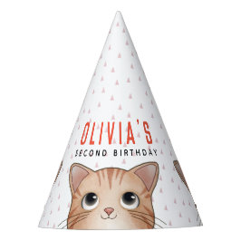 かわいい子猫の子供の誕生日パーティー パーティーハット