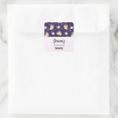 かわいい子猫の宇宙飛行士パタンせっけん事業 スクエアシール (バッグ)