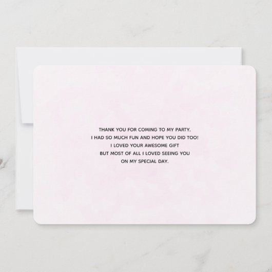 かわいい子猫の宇宙飛行士パターンありがとう サンキューカード (裏面)