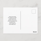 かわいい子猫の宇宙飛行士パターンありがとう ポストカード (裏面)