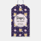 かわいい子猫の宇宙飛行士パターンイベントありがとう ギフトタグ (正面)