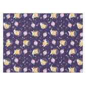 かわいい子猫の宇宙飛行士パターン テーブルクロス (正面(横))