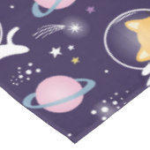 かわいい子猫の宇宙飛行士パターン テーブルクロス (アングル)