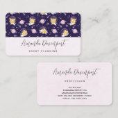 かわいい子猫の宇宙飛行士パターン 名刺 (正面/裏面)