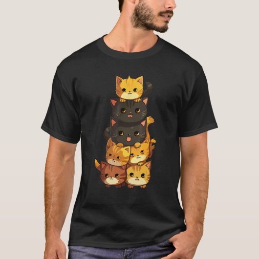 かわいい子猫の山 Tシャツ (正面)