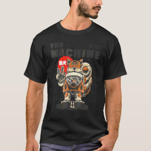 かわいい子猫の巨大な猫ロボット機械ペット Tシャツ