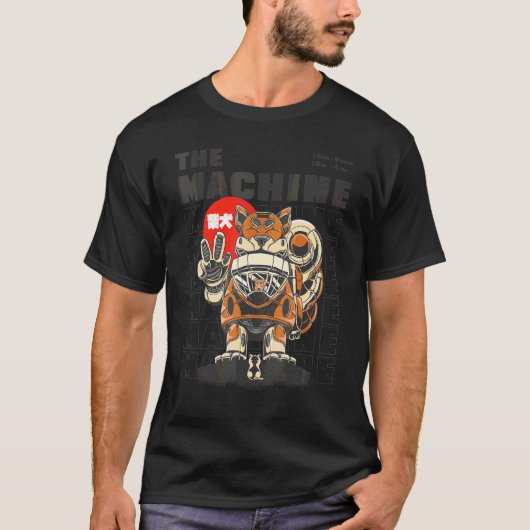 かわいい子猫の巨大な猫ロボット機械ペット Tシャツ (正面)