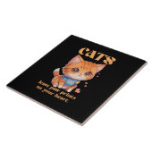 かわいい子猫の愛 タイル (側面)