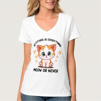 かわいい子猫の態度Tシャツ Tシャツ