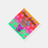 かわいい子猫の手のひら柄 スタンダードカクテルナプキン (角)