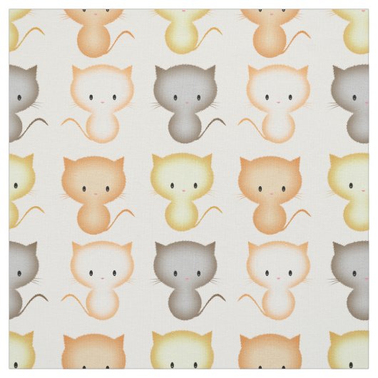かわいい子猫の柄 ファブリック (見本)