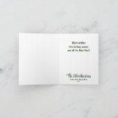 かわいい子猫の水の色のクリスマス シーズンカード (内部)