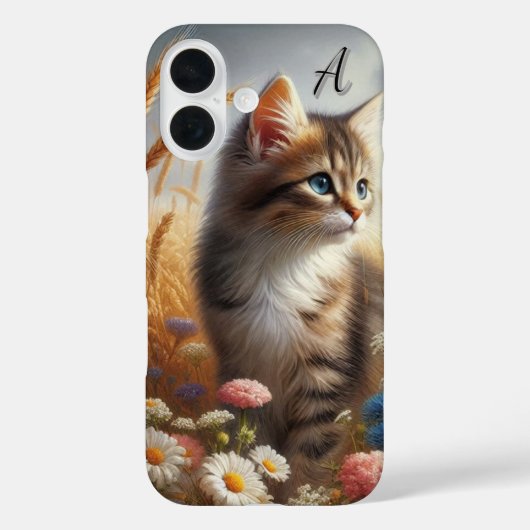 かわいい子猫の水彩画の猫iPhoneケース Case-Mate iPhoneケース (裏面)