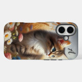 かわいい子猫の水彩画の猫iPhoneケース Case-Mate iPhoneケース (裏面 (横))