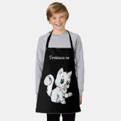かわいい子猫の猫好きキッパーソナライズされたズ エプロン (着用した状態)