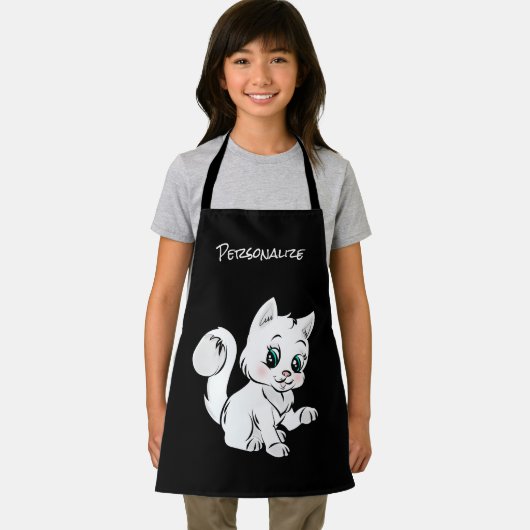 かわいい子猫の猫好きキッパーソナライズされたズ エプロン (インサイチュ)