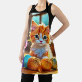 かわいい子猫の糸 エプロン (インサイチュ)