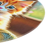 かわいい子猫の糸 カッティングボード (角)